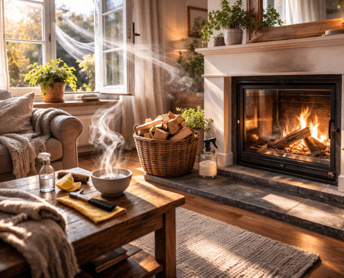 Cheminée et aération pour une flambée comfortable